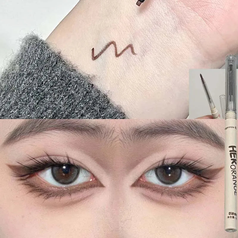 Chocolate Brown Eyeliner Gel Pen 5 Colors Long-lasting Waterproof Gel Eyeliner Latte Coffee Matte Silkworm Eyeliner Pen Makeup