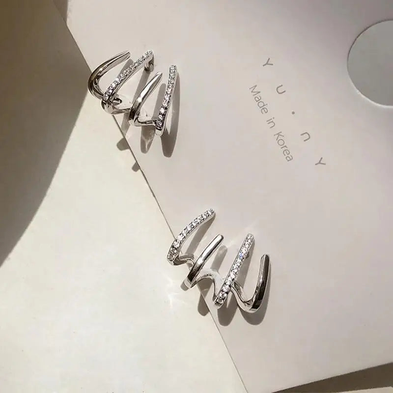 Silver Needle Earrings