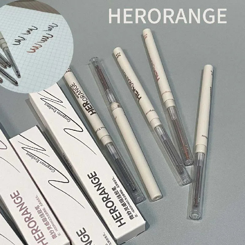 Chocolate Brown Eyeliner Gel Pen 5 Colors Long-lasting Waterproof Gel Eyeliner Latte Coffee Matte Silkworm Eyeliner Pen Makeup