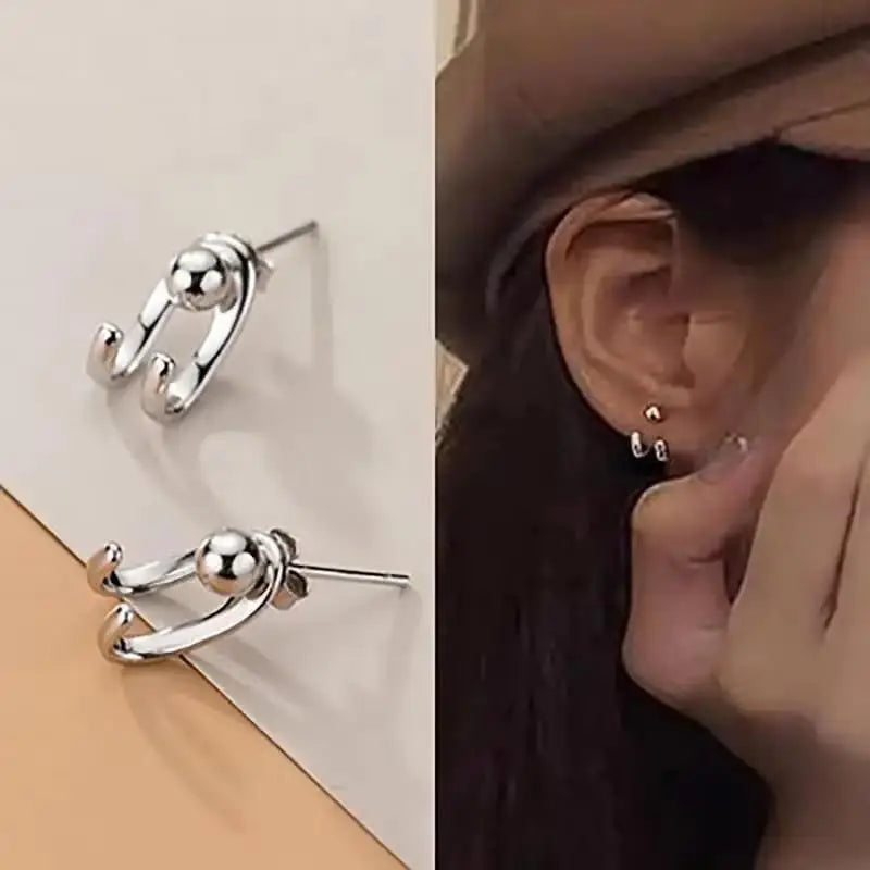 Silver Needle Earrings