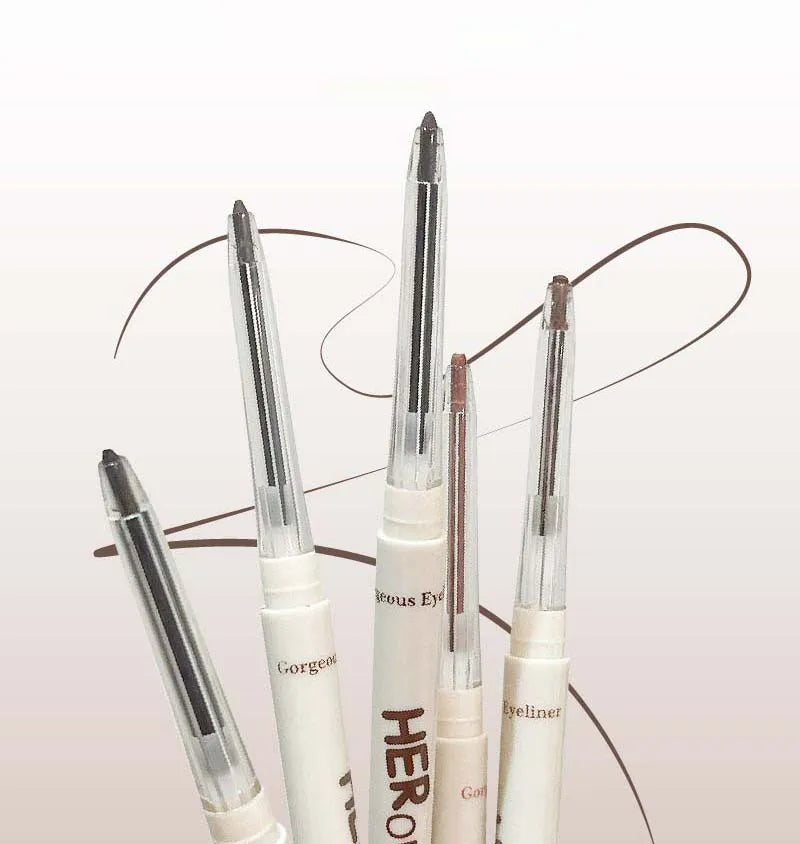 Chocolate Brown Eyeliner Gel Pen 5 Colors Long-lasting Waterproof Gel Eyeliner Latte Coffee Matte Silkworm Eyeliner Pen Makeup