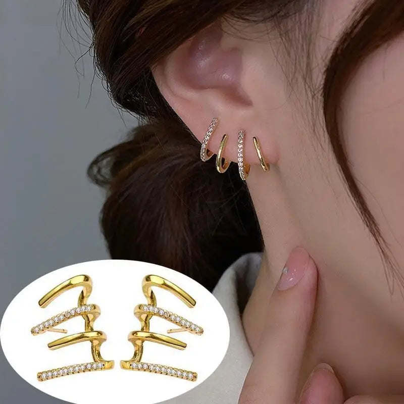 Silver Needle Earrings