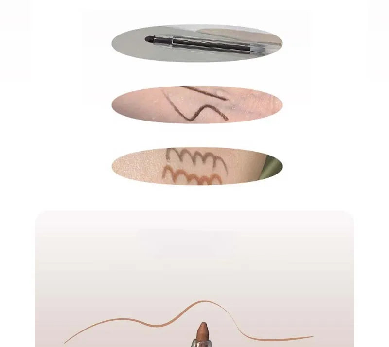 Chocolate Brown Eyeliner Gel Pen 5 Colors Long-lasting Waterproof Gel Eyeliner Latte Coffee Matte Silkworm Eyeliner Pen Makeup