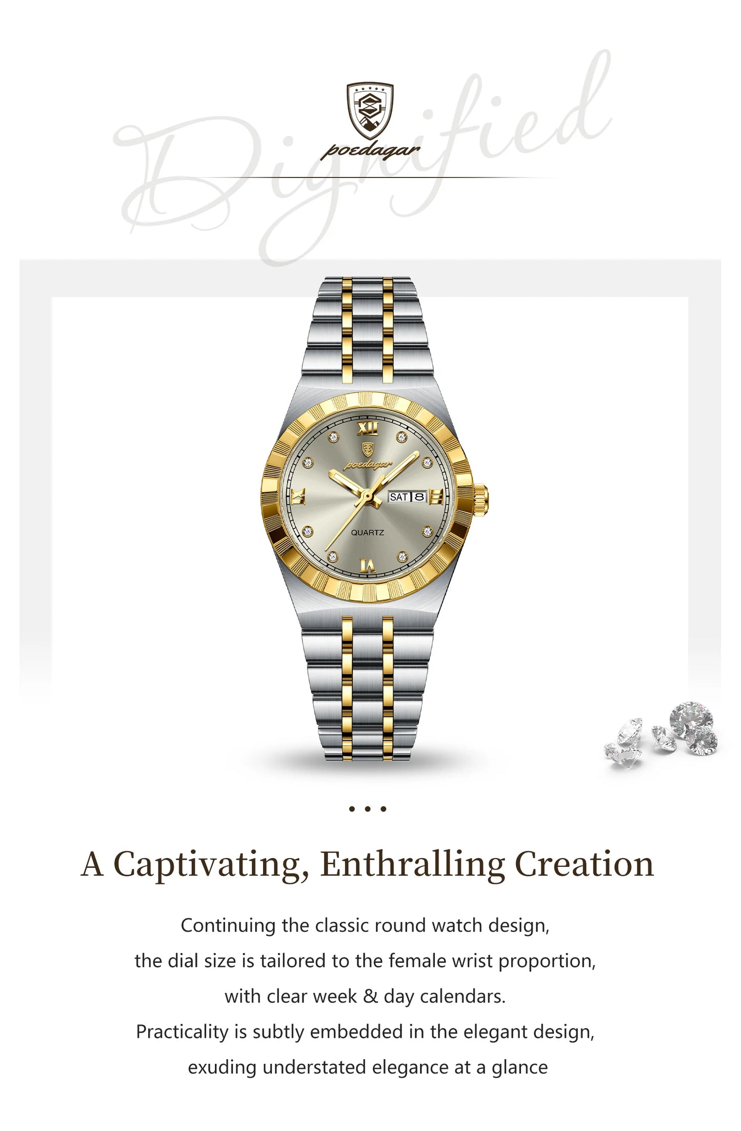 Original Ladies Watch Luminous Waterproof