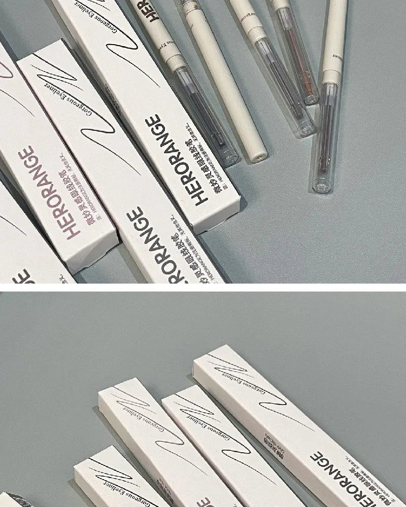 Chocolate Brown Eyeliner Gel Pen 5 Colors Long-lasting Waterproof Gel Eyeliner Latte Coffee Matte Silkworm Eyeliner Pen Makeup