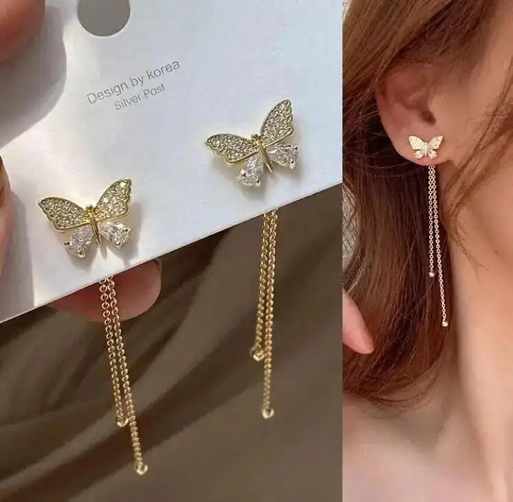 Silver Needle Earrings