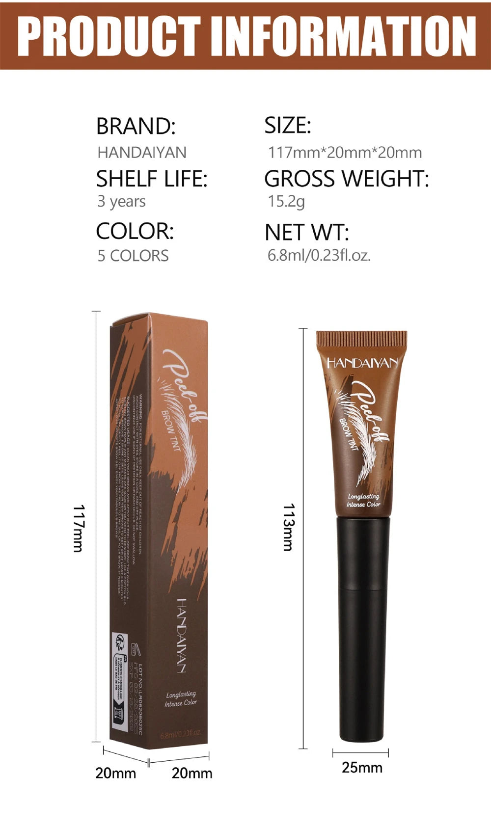 Natural eyebrow color
